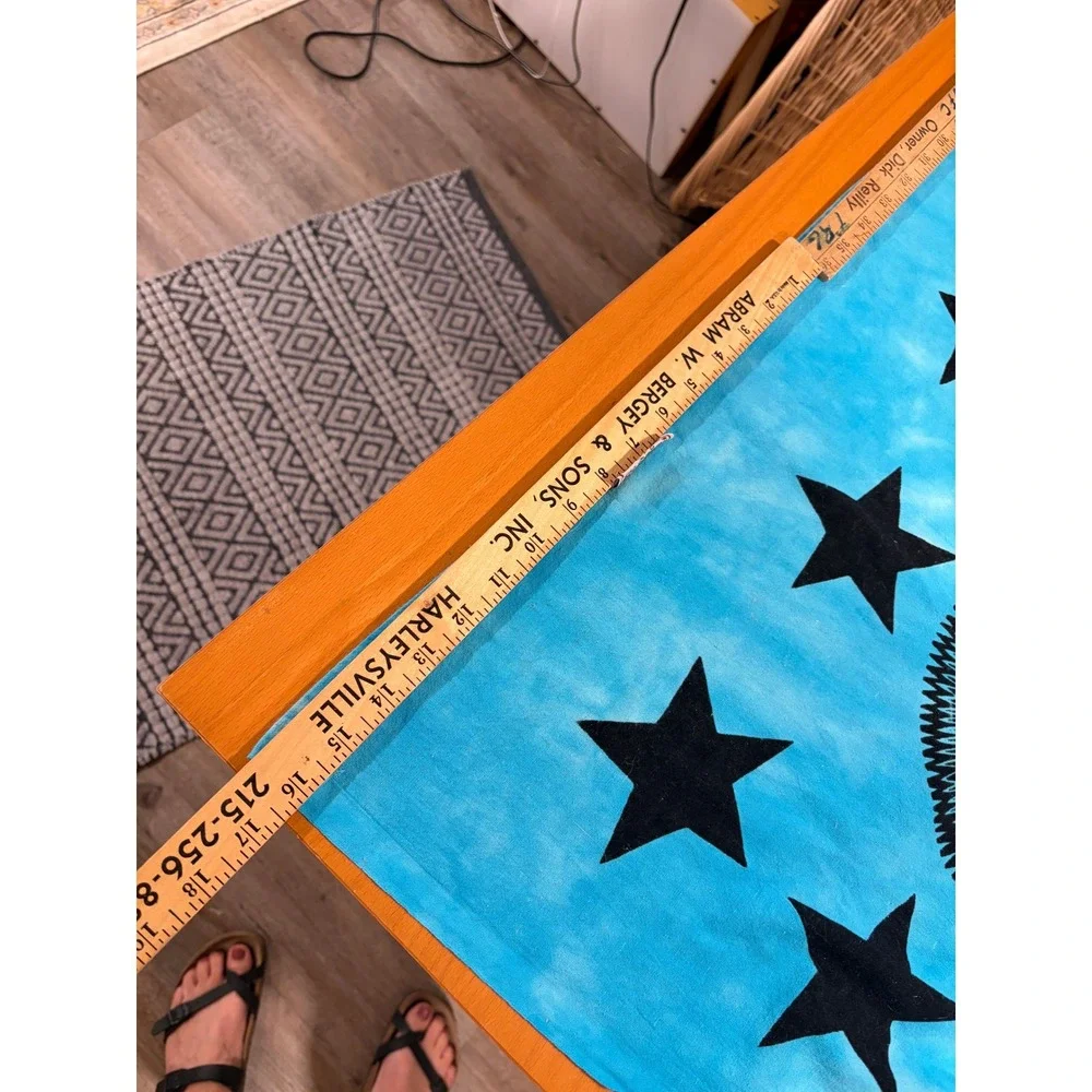 Gypsy Rose Celestial Sun Moon Stars Cotton Tie Dye Wall Hanging Hippie Festival